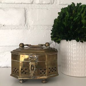Vintage Brass Trinket Box
